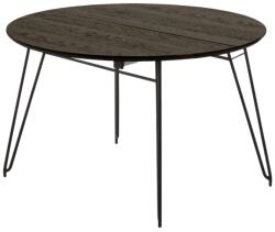 Kave Home Fekete kőris összecsukható asztal Kave Home Milian 120-200x120 cm (LF-NR008M01)