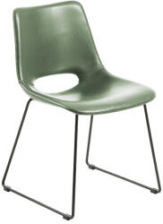 Kave Home Zöld bőr étkezőszék Kave Home Zahara (LF-CC0826U06)