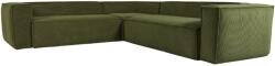 Kave Home Zöld kordbársony sarokkanapé Kave Home Tömb 290 cm, bal/jobb (LF-S686LN19)