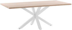 Kave Home Tölgy étkezőasztal Kave Home Argo 180 x 100 cm fehér fém talppal (LF-C361M46)