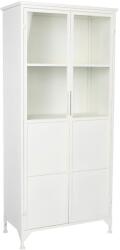 White Label Fehér fém vitrin WLL Miya 150 x 68 cm (4100073)