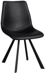 Rowico Home Fekete bőr étkezőszék ROWICO AUBURN (RO-117650)