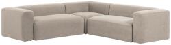 Kave Home Bézs szövet sarokkanapé Kave Home blokk 290 x 290 cm bal/jobb (LF-S686GR39)