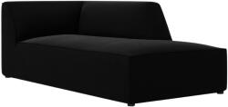 Micadoni Fekete bársony fotel MICADONI Ruby 181 cm, jobb (MICCHR44F1RUBY8)