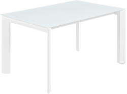 Kave Home Fehér üveg összecsukható étkezőasztal Kave Home tengely 160/220 x 90 cm (LF-CC0180C05)