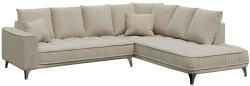 Devichy Bézs szövet sarokkanapé DEVICHY Chloe 288 cm, jobb (DEVICHY-CHLOE-40A-4R)