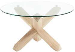 Kave Home Kerek üveg dohányzóasztal Kave Home Lotus 65 cm (LF-CC0741C07)