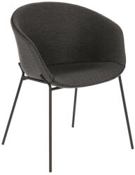 Kave Home Sötétszürke szövet étkezőszék Kave Home Yvette (LF-CC1084VD15)