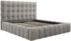 Micadoni Mamaia világosszürke bársony franciaágy 180 x 200 cm tárolóhellyel (MICBF180MAMAIA5)