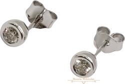 ÉkszerM Fehérarany Brill Köves Fülbevaló AU 81569