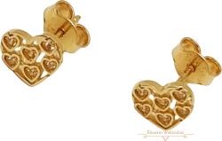 ÉkszerM Arany Szív Stekkeres Fülbevaló AU 61066