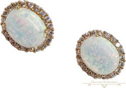 ÉkszerM Arany Opál Köves Stekkeres Fülbevaló AU 78063