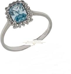 ÉkszerM Topáz Köves Fehérarany Gyűrű (méret: 53) AU 80348