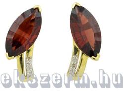 ÉkszerM Arany Brill és Gránát Köves Fülbevaló AU 30098