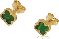 ÉkszerM Arany Malachit Köves Stekkeres Fülbevaló AU 84889