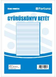 FORTUNA Gyűrűskönyv betét FORTUNA A/4 50 lapos 4 lyukú vonalas (01.00593) - vectraline