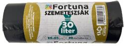 Fortuna Szemeteszsák FORTUNA 30L fekete 50x60 cm 20 darabos (12.01738) - vectraline