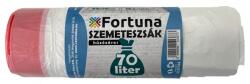 Fortuna Szemeteszsák FORTUNA 70L húzózáras fehér 65x70 cm 15 darabos (12.01744) - vectraline