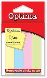 Optima Oldaljelölő OPTIMA papír pasztell 4 szín (22915) - vectraline