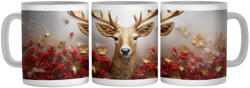 Rénszarvas Ragyogás - 3D Mintás Bögre (382609)