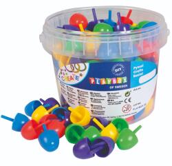 Playbox Színes nagyméretű mozaik pötyi vödörben 2 cm 125 db-os (2471773)