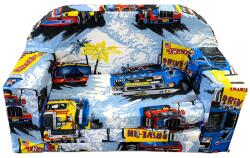 Gyerekágy Pláza Kihajtható szivacs fotel kamionos