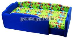 Gyerekágy Pláza Kék-kalózos körbetámlás gyerekheverő