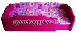 Gyerekágy Pláza Pink-csigás körbetámlás gyerekheverő