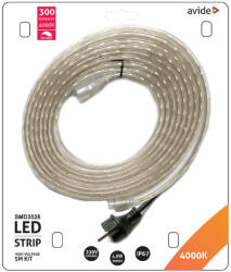 Avide LED szalag szett, 220V 4.8W/m, 60LED/m, 4000K, IP67, 5m (ABLSBL-220V-3528-60NW67)