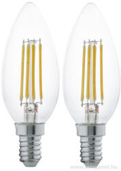 EGLO 11504 4W E14 2700K LED gyertya, 350 lumen, 2 db (11504)