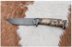 Jiří Čurda Exkluzív damaszkuszi kés 13 cm gesztenyefa 671 (CU0010)