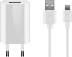 Goobay USB-C / USB-A Hálózati Töltő Készlet - 5W, Fehér (45300)