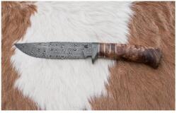 Jiří Čurda Exkluzív damaszkuszi kés 14, 4 cm gesztenyefa/mamutfog 547 (CU0009)