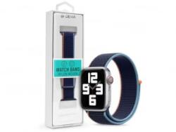 DEVIA Nylon Woven Deluxe Series Sport3 Apple Watch 38/40/41mm szövet sport szíj sötétkék (ST364617) (ST364617)