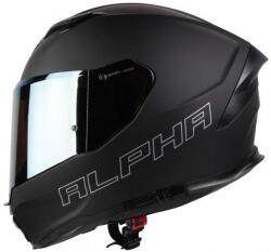 Pilot Alpha SV Negru mat Cască Moto Față întreagă ECE 22.06 1550gr cu Sunvisor PIL000KRA116 (PIL000KRA116)