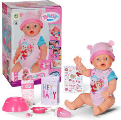 Zapf Creation Baby Born, Emma, papusa interactiva, 43 cm Papusa