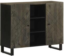 vidaXL komód fekete 90x33x75 cm tömör fa mangó (4017712) - vidaxl