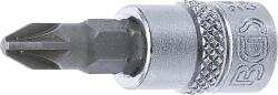 BGS technic Rátűzőkulcs - crowa+bit 1/4" kereszt PZ2 (9-2491)