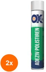 Ok Fix Set 2 x Adeziv Spuma pentru Polistiren Pai, 700 ml, Ok Fix (ORP-2xPAC-00610)