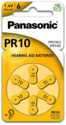 Panasonic PR10L/6LB cink-levegő elem, PR230/PR536 (6 db / bliszter) (PR230-6LB)