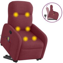 vidaXL bordó szövet dönthető masszázs- és állófotel (3302985)