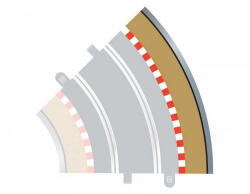 Scalextric Pályadarab SCALEXTRIC C8228 - Radius 2 Outer Border/Barrier 45° (28-C8228)
