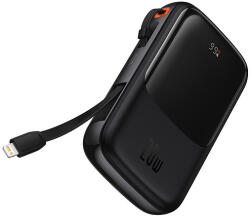 Baseus Powerbank 10000mAh 20W Baseus Qpow Pro Overseas Edition + USB C 3A kábel - fekete