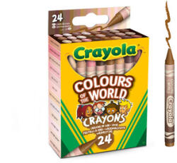 Crayola : Sokszínű Világ, bőrszín árnyalatok zsírkréta készlet - 24 db-os (71662301149)