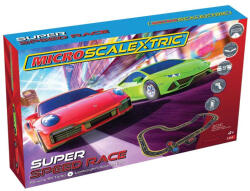 Scalextric Autópálya MICRO SCALEXTRIC G1178M - Super Speed Race Set - Lamborghini vs Porsche (Battery Powered) (1: 64) (28-G1178M)
