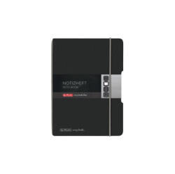 Herlitz my. book flex A6 füzet 40 lapos pont. bőrhatásű fekete (50033782)