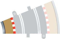Scalextric C8280 - Border, Kerb & Barrier - Curve - R2 - 22.5fok belső (28-C8280)
