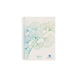 Herlitz Spirálfüzet A5 / 70 lap, kockás, GREENline Ginkgo (50033508)