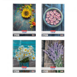Herlitz Spirálfüzet A4 / 70 lap, vonalas, Flower (09542879)