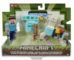 Mattel : Craft-a-Block dupla csomag - Steve és páncélos ló